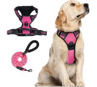 Pawsafe Adjustable Soft Dog Harness - -pull Control For Small To Large Dogs, Comfort Fit Vest With Easy Walk Training, Blue L Pink XL