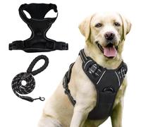 PawSafe No Pull Dog Harness-Adjustable soft dog harness, allowing control without pulling, suitable for dogs (Black,S)