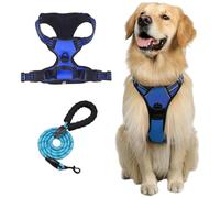 PawSafe No Pull Dog Harness-Adjustable soft dog harness, allowing control without pulling, suitable for dogs (Blue,S)