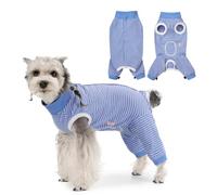PawSailor Adjustable Dog Surgery Recovery Suit Hind Leg Drawstring, Surgical Bodysuit Leg Sleeves for Female Male Dogs, Post-Surgery Dog Onesie, Prevent Licking, Wound Cover, Blue XL