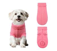 PawSailor Classic Dog Knit Jumper Turtleneck Comfortable Christmas Puppy Jumper Soft Warm Pet Pullover Winter Dog Coat for Small Medium Dogs like Yorkies, Toy Poodle, Maltese, Pomeranian, Pink L