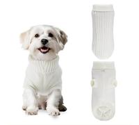 PawSailor Classic Dog Knit Jumper Turtleneck Comfortable Christmas Puppy Jumper Soft Warm Pet Pullover Winter Dog Coat for Small Medium Dogs like Yorkies, Toy Poodle, Maltese, Pomeranian, White L
