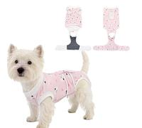 PawSailor Dog Surgery Recovery Suit Soft Dog Recovery Bodysuit After Surgery Post-Op Dogs Onesie for Female Spay & Male Neuter, Puppy Post Vest E-Collar Cone Alternative, Prevent Licking, Light Pink S