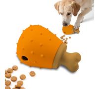 PawSailor Interactive Dog Toy Slow Feeder Dog Treat Dispenser Puzzle Toy Silicone Pet Chew Toy Relieve Boredom Mental Stimulation Teeth Cleaning Enrichment IQ Indoor, Brown