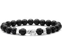 PawsFourLove - Natural Sona Elephant Bracelet, Handmade Jewelry with Genuine Gemstones, Adjustable Unisex Bracelet for Good Luck and Protection, Unique for Lover, Stretch, Stone, No gemstones.