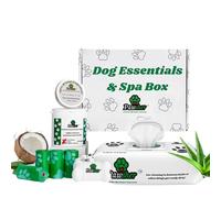 Pawsher Ultimate Dog Hygiene - Includes Dog Wipes, Paw Balm, Dental Finger Wipes and Dog Poop Bags Rolls with Bone-Shaped Dispenser - Puppy Essentials for Grooming, Teeth Cleaning and paw Care.