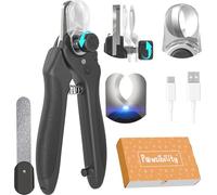 Pawsibility Pet Nail Clipper PRO 2026 - Quick-Vision LED Light | 2-Stage Adjustable Professional-Grade Blade | Adjustable Magnifier Safety Guard - for Cats, Small, Medium and Large Dogs - Black