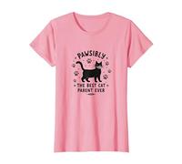 Pawsibly The Best Cat Parent Ever - Feline Lover Gift T-Shirt, Women, Pink, S