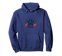 Pawsitive Attitude Dog Lover Pet Pullover Hoodie, Adult Unisex, Navy, S