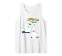 Pawsitive Vibes Cute Cartoon Kindness Cat Giving Flower Tank Top
