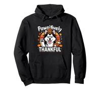 Pawsitively Thankful Pilgrim Dog Autumn Grateful Paws Pullover Hoodie