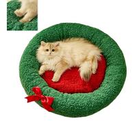 Pawsmas Christmas Tree Triangle Cat Cave Bed, Removable And Washable Winter Closed-Off Cat Bed, Suitable for Cats to Sleep, Nap, Hide and Play (B,L:For Pets ≤ 8 kg / 16 lb)