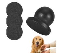 Pawsmooth - Silent Dog Nail File with 3 Sanding Pads, Manual Quiet Pet Nail Grinder Gentle Painless Nail Trimmer Ergonomic Wooden Handle Stress Free Grooming Tool (Black)