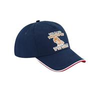 Pawsome Cocker Spaniel Dad Gift, Dog Lover, Pet Owner, Gift for Him, Cotton Authentic 5 Panel Piped Cap. (UK, Alpha, One Size, French Navy Red White)