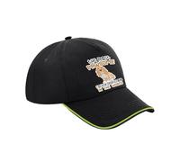 Pawsome Cocker Spaniel Dad Gift, Dog Lover, Pet Owner, Gift for Him, Cotton Authentic 5 Panel Piped Cap. (UK, Alpha, One Size, Black Lime Green)