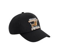 Pawsome Dachshund Dad Gift, Dog Lover, Pet Owner, Gift for Him, Cotton Authentic 5 Panel Cap. (UK, Alpha, One Size, Black)