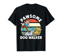 Pawsome Dog Walker Funny Dog Sitting Dog Walking T-Shirt