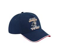 Pawsome German Shepherd Dad Gift, Dog Lover, Pet Owner, Gift for Him, Cotton Authentic 5 Panel Piped Cap. (UK, Alpha, One Size, French Navy Red White)