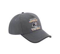 Pawsome German Shepherd Dad Gift, Dog Lover, Pet Owner, Gift for Him, Cotton Authentic 5 Panel Piped Cap. (UK, Alpha, One Size, Graphite Grey Black)