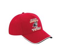 Pawsome German Shepherd Dad Gift, Dog Lover, Pet Owner, Gift for Him, Cotton Authentic 5 Panel Piped Cap. (UK, Alpha, One Size, Classic Red Black White)
