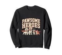 Pawsome Heroes Superhero Dogs Group Design Sweatshirt