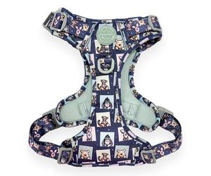 Pawsome Paws Boutique Winnie + Friends Large Tough Trails Dog Harness - Adjustable Disney Design No Pull Harness with Reflective Trim & Sturdy Buckle