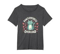 Pawsomeness Overload Cute Cat Paw T-Shirt, Women's Plus, Dark Heather Grey, 6X
