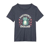 Pawsomeness Overload Cute Cat Paw T-Shirt, Women's Plus, Heather Blue, 6X