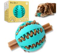 PawsOnly | Dog Treat Ball Dispenser | Interactive Toy for Boredom | Enrichment & Mental Stimulation | Safe Rubber Feeder | Puppy Challenging Activity (Medium 7cm/2.75in, BLUE, 1 Pack)