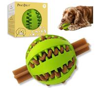 PawsOnly | Dog Treat Ball Dispenser | Interactive Toy for Boredom | Enrichment & Mental Stimulation | Safe Rubber Feeder | Puppy Challenging Activity (Medium 7cm/2.75in, GREEN, 1 Pack)