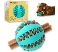 PawsOnly | Dog Treat Ball Dispenser | Interactive Toy for Boredom | Enrichment & Mental Stimulation | Safe Rubber Feeder | Puppy Challenging Activity (Small 6cm/2.35in, BLUE, 1 Pack)