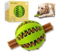PawsOnly | Dog Treat Ball Dispenser | Interactive Toy for Boredom | Enrichment & Mental Stimulation | Safe Rubber Feeder | Puppy Challenging Activity (Large 8cm/3.15in, GREEN, 1 Pack)