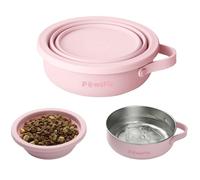 PawsPik 2-in-1 Travel Dog & Cat Bowl - Collapsible BPA-Free Silicone