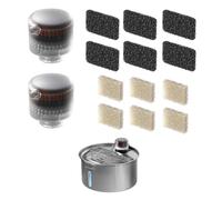 PawsPik PureFlow MAX Replacement Filters - Multi-Layer Filtration for Stainless Steel Curve Dog & Cat Water Fountain - Activated Carbon, Zeolite, Medical Stone - Lasts Up to 3 Months