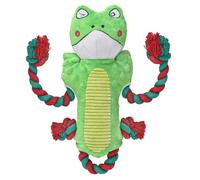 PAWSPURR Squeaky Dog Toys, Rope Toys satisfy your dog's chewing desire Natural Cotton Interactive Dog Toys, Tug of War Tough Chew Toys for All Breed