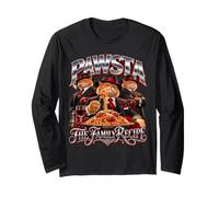 Pawsta The Family Recipe Mafia Cats Spaghetti Pasta Meme Long Sleeve T-Shirt