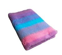 Pawstrading 3 Way Rainbow Dog Vet Bed Blue Purple Pink Pastels Rubber Backed Bedding (100x75cm)