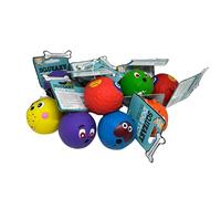 Pawstrading Dog Latex Faceball Cheeky Expresions Soft Squeaky Balls PACK OF 6 Mixed