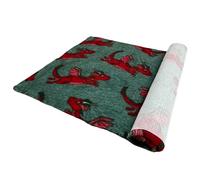 Pawstrading DRAGON Red + Green Malb Dog Vet Bed Premium Rubber Backed Bedding (Large (100x150cm))