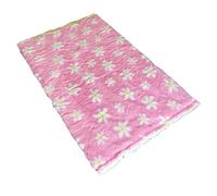 Pawstrading PINK with Yellow Daisy Dog Vet Bed Premium Rubber Backed Bedding (Med (100x75cm))