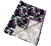Pawstrading PURPLE CAMOFLAUGE Camo Dog Vet Bed Premium Rubber Backed Bedding (Medium 100x75cm)