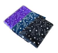 Pawstrading SHOOTING STAR Grey Blue Purple Dog Vet Bed Premium Rubber Backed Bedding (Purple, Medium (100x75cm))