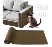 pawstrip Cat Scratch Furniture Protector for Couch, Sofa, Wall & Door Guard, Trimmable Self-Adhesive Scratch Pad, DIY Climbing Mat, Deterrent, Scratching Post Replacement (Brown, 40x100cm)