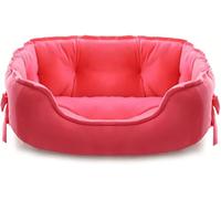 pawstrip Cute Princess Dog Bed Pink Puppy Bed for Small Dogs Breathable Cat Couch Bowknot Pet Cushion Comfortable Kitten Nest Girl Doggy Sofa, Waterproof Bottom (Fuchsia, S)