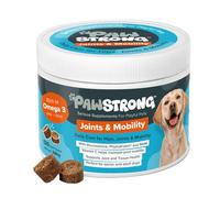 PawStrong Joints & Mobility Soft Chew Dog Supplements - Daily Care for Hips, Joints and Mobility with Glucosamine, Phytodroitin, MSM, Vitamin C, Omega 3 EPA & DHA - 120 Soft Chews