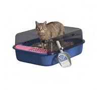 PAWSWARE Medium Cat Litter Tray, Ragdoll Blue