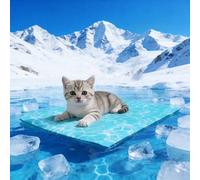 Pawtasy Dog Cooling Mat Durable Pet Cool Mat for Dogs Cats, 50 x 40cm S Non Toxic Gel Self Cooling Pad Scratch Resistant for Small Medium Dogs, Ice Blanket Keep Dog Cool in Summer