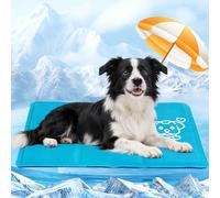 Pawtasy Dog Cooling Mat Large, Thicker Self Cooling Pet Pad for Large Dogs - Non-Toxic Gel Pressure Activated Chill Mat with Durable Waterproof Oxford Cover, Foldable Pet Cooler for Car & Home,90x50cm