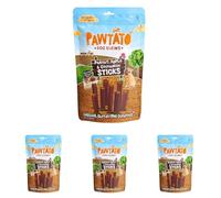 Pawtato Vegan Dog Sticks - Peanut, Apple & Cinnamon (1 x 120g) - Hypoallergenic Low Fat, Plant-Based Chews for Training & Reward | Sweet Potato & Rice Rawhide-Free Treats (Pack of 4)