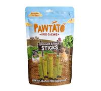 Pawtato Vegan Dog Sticks - Spinach & Kale (1 x 120g) - Hypoallergenic Low Fat, Plant-Based Chews for Training & Reward | Sweet Potato & Rice Rawhide-Free Treats